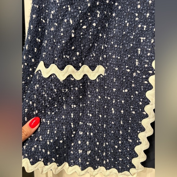 J. Crew Going-out blazer in navy spotted tweed Size 16 - Picture 4 of 9
